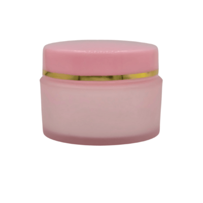 علبة كريم (خمرية) بلاستيك 15 مل وردي فارغة